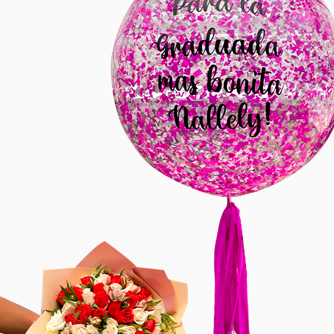 Bouquet de Globo "Superaste la meta"